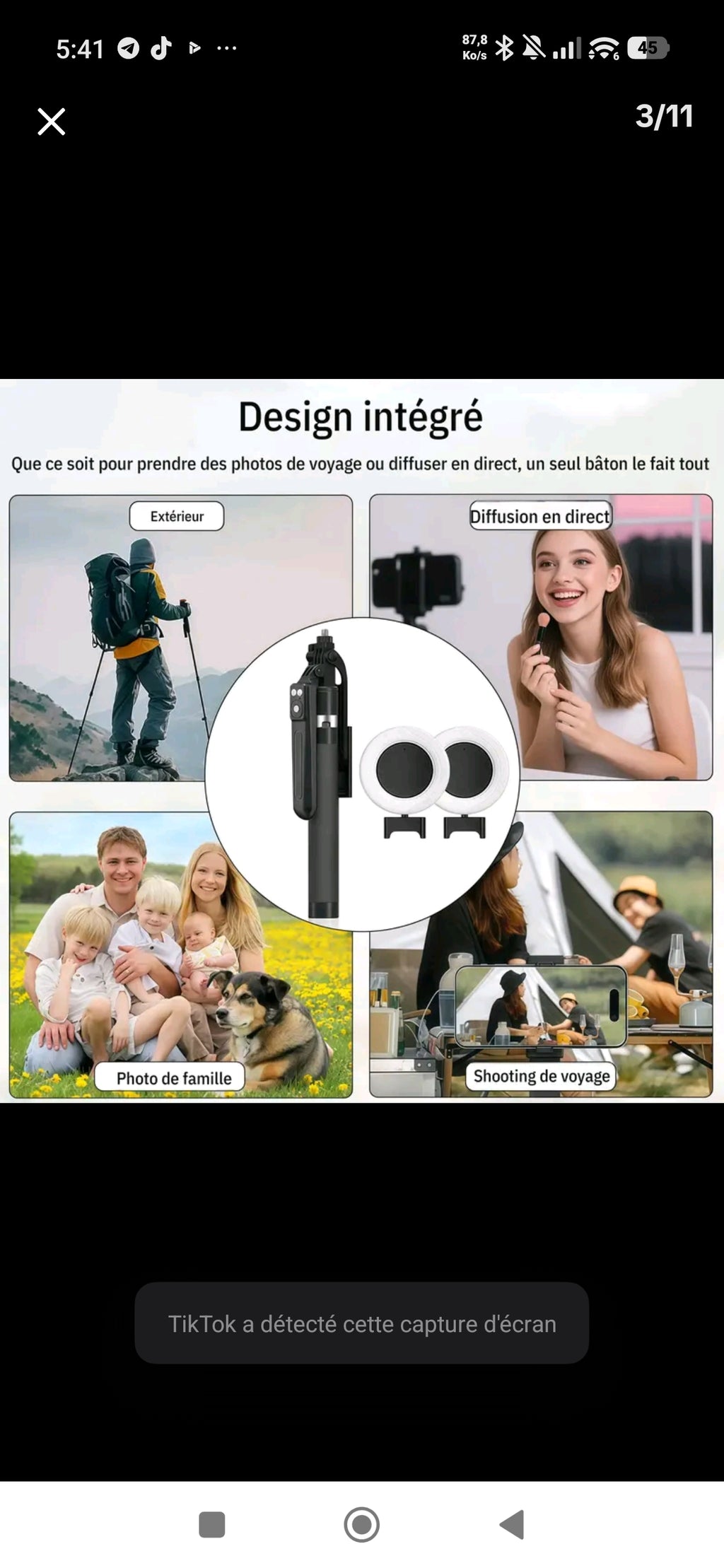 Contenu de la boîte - Perche B16 Tripod Selfie Stick