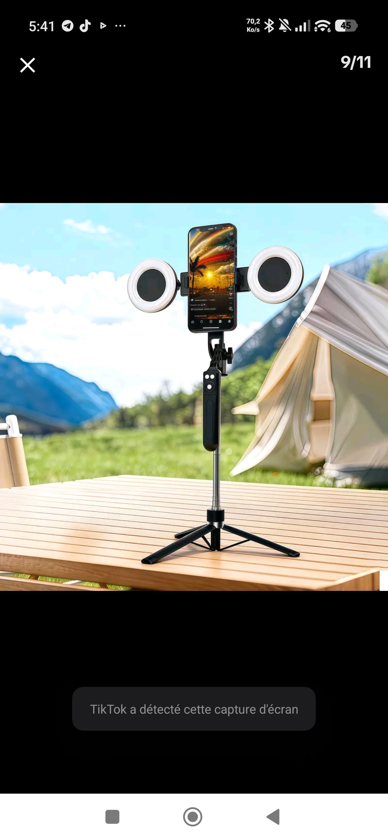 Perche selfie LED - présentation