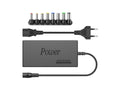 Techancy Adaptador Universal para Laptop 120W TL7341 Preto, Entrada 110-240V, Saída 120W, com Várias Conexões-0